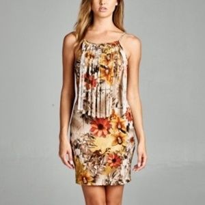 LAST 3! 💕 Rust Floral Print Knit Dress